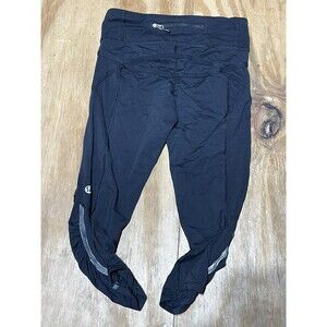 lululemon Capri Leggings Black Zip Yoga Women 4 @N2